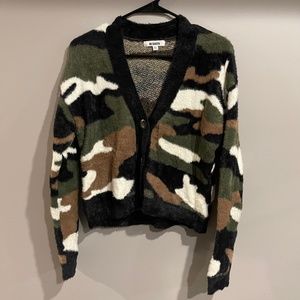 BB Dakota Soft Camo Cropped Oversized Sweater